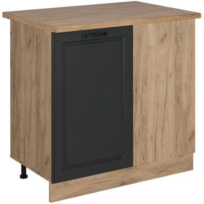 Vicco Regal Eckschrank - 86cm, Anthrazit, Gold Eiche - Küchenschrank Vicco Regal Eckschrank - 86cm, Anthrazit, Gold Eiche - Küchenschrank