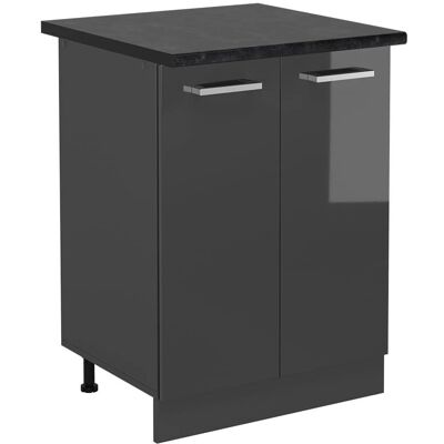 Armoire de cuisine R-Line Vichy - Anthracite brillant - 60cm - Publicité Armoire de cuisine R-Line Vichy - Anthracite brillant - 60cm - Publicité