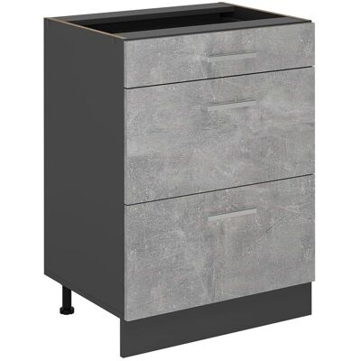 Vichy R-Line Armoire de cuisine - Anthracite, 60cm, Modulaire - Publicité Vichy R-Line Armoire de cuisine - Anthracite, 60cm, Modulaire - Publicité