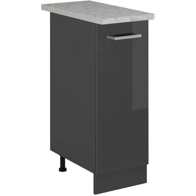 Vicco R-Line Küchenunterschrank - Anthrazit Hochglanz / Marmor - 30cm Vicco R-Line Küchenunterschrank - Anthrazit Hochglanz / Marmor - 30cm