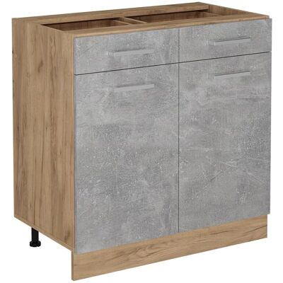 Vichy Regal R-Line Küchenunterschrank - Beton/Goldkraft Eiche Vichy Regal R-Line Küchenunterschrank - Beton/Goldkraft Eiche