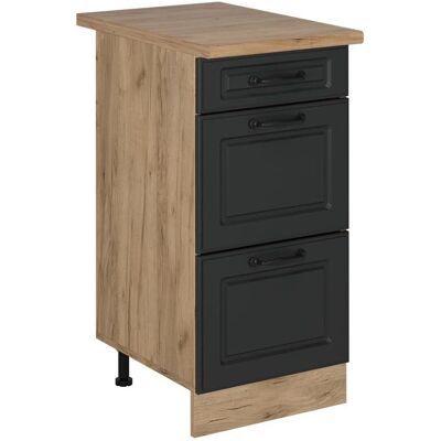 Vicco R-Line Küchenunterschrank Anthrazit Landhaus / Goldkraft Eiche - 40 cm Vicco R-Line Küchenunterschrank Anthrazit Landhaus / Goldkraft Eiche - 40 cm