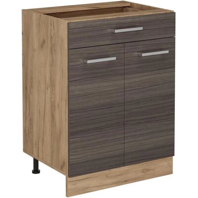Vicco R-Line Küchenunterschrank - Edelgrau/Goldkraft Eiche - 60 cm mit Schublade Vicco R-Line Küchenunterschrank - Edelgrau/Goldkraft Eiche - 60 cm mit Schublade