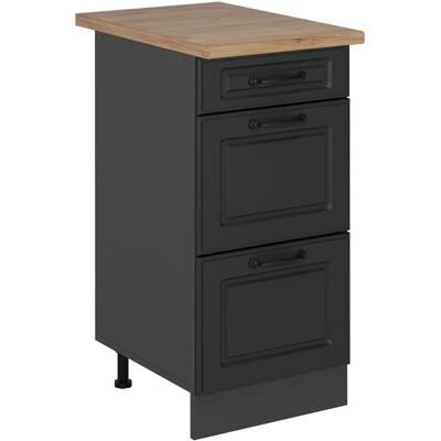 Meuble de cuisine R-Line Vicco - Anthracite - 40cm, Tiroirs, Chêne - Publicité Meuble de cuisine R-Line Vicco - Anthracite - 40cm, Tiroirs, Chêne - Publicité