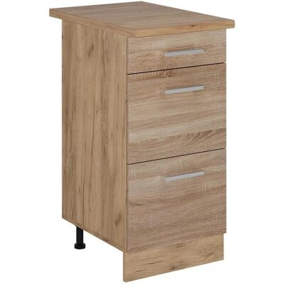 Vicco R-Line Armoire de cuisine - Sonoma/Goldkraft Eiche, 40cm, avec tiroirs - Publicité Vicco R-Line Armoire de cuisine - Sonoma/Goldkraft Eiche, 40cm, avec tiroirs - Publicité