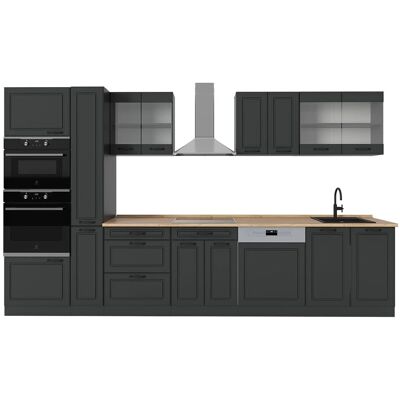 Cocina modular VICCO 350cm - Antracita - Kit completo Cocina modular VICCO 350cm - Antracita - Kit completo