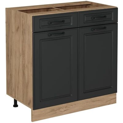 Vicco Meuble bas de cuisine R-Line - Anthracite campagnolo - 80cm - Publicité Vicco Meuble bas de cuisine R-Line - Anthracite campagnolo - 80cm - Publicité