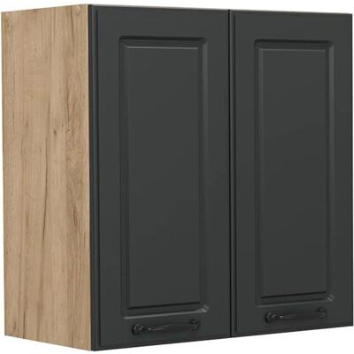 Gabinete de pared modular de cocina Vicco R-Line - Landhaus Antracita / Roble Goldkraft Gabinete de pared modular de cocina Vicco R-Line - Landhaus Antracita / Roble Goldkraft