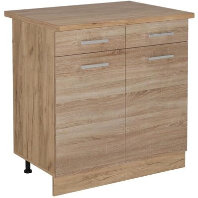 Vicco R-Line Armoire de Cuisine - Sonoma / Goldkraft Eiche - 80cm - Publicité Vicco R-Line Armoire de Cuisine - Sonoma / Goldkraft Eiche - 80cm - Publicité