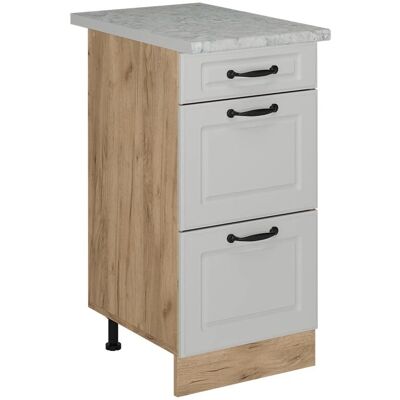 Vicco R-Line Armario de Cocina - Blanco Campaña/Roble Dorado - 40cm Vicco R-Line Armario de Cocina - Blanco Campaña/Roble Dorado - 40cm
