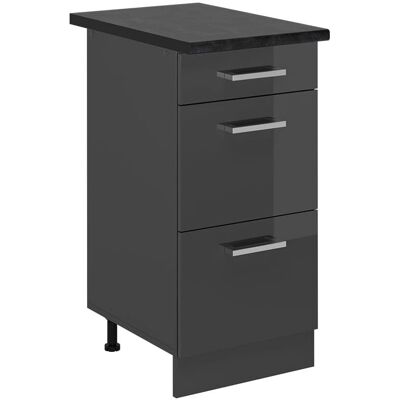 Armoire de cuisine Vicco R-Line - Anthracite Brillant - Publicité Armoire de cuisine Vicco R-Line - Anthracite Brillant - Publicité