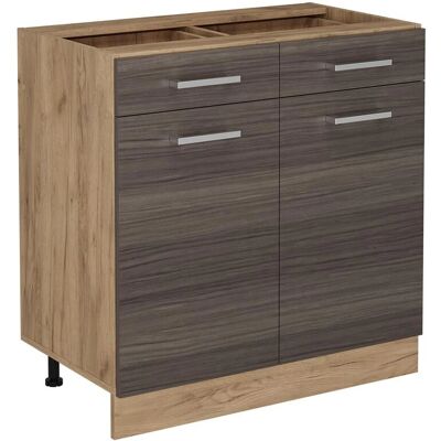 Vicco Regal R-Line Küchenunterschrank - Edelgrau/Goldkraft Eiche - 80cm Vicco Regal R-Line Küchenunterschrank - Edelgrau/Goldkraft Eiche - 80cm