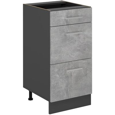 Vichy R-Line Meuble de Cuisine - Pieds Ajustables, 40cm, Anthracite/Béton - Publicité Vichy R-Line Meuble de Cuisine - Pieds Ajustables, 40cm, Anthracite/Béton - Publicité