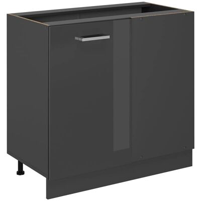 Armoire d'angle R-Line - Anthracite Haute Brillance Rangement Cuisine - Publicité Armoire d'angle R-Line - Anthracite Haute Brillance Rangement Cuisine - Publicité