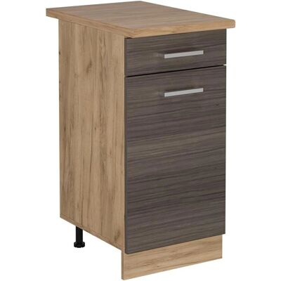 Vicco R-Line Armoire de cuisine - Edelgrau/Goldkraft Eiche - 40cm - Publicité Vicco R-Line Armoire de cuisine - Edelgrau/Goldkraft Eiche - 40cm - Publicité