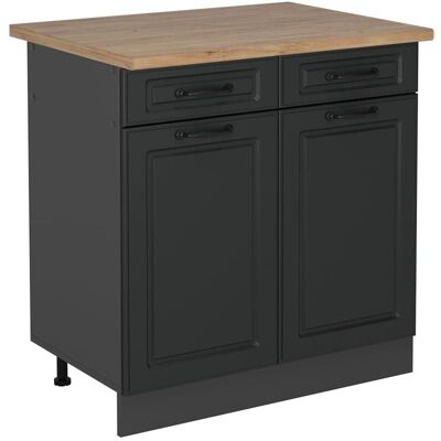 Vichy R-Line Armoire de cuisine - Anthracite, 80cm, Chêne - Publicité Vichy R-Line Armoire de cuisine - Anthracite, 80cm, Chêne - Publicité