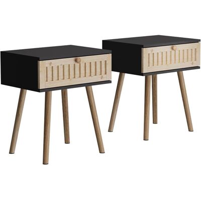 Vichy Nachttisch Anthrazit Kiefer - Nachttisch Vichy Nachttisch Anthrazit Kiefer - Nachttisch