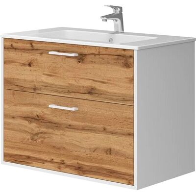 Vichy Vicco - Conjunto de muebles de baño Lanco - Blanco / Dorado Vichy Vicco - Conjunto de muebles de baño Lanco - Blanco / Dorado