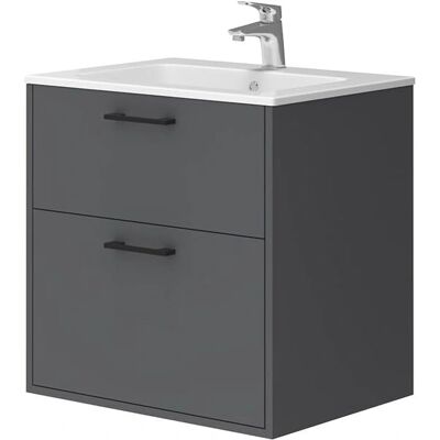 Vichy - Badmöbelset - Anthrazit - 60 x 61,5 cm - Badezimmermöbelset Vichy - Badmöbelset - Anthrazit - 60 x 61,5 cm - Badezimmermöbelset