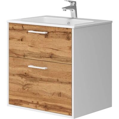 Vichy Badmöbelset Lanco - Weiss/Goldkraft Eiche Vichy Badmöbelset Lanco - Weiss/Goldkraft Eiche