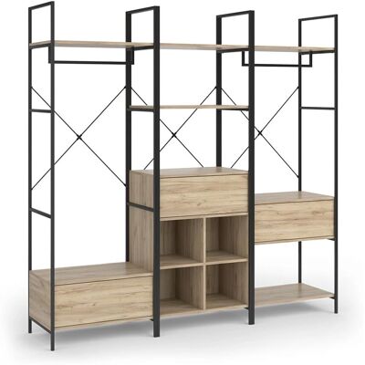 Vichy Enya Garderobe - Eiche/Metall - 3 Teile Vichy Enya Garderobe - Eiche/Metall - 3 Teile