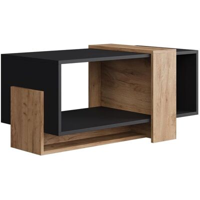 Vichy Aven Structure en Anthracite/Chêne Doré - Table Basse - Publicité Vichy Aven Structure en Anthracite/Chêne Doré - Table Basse - Publicité