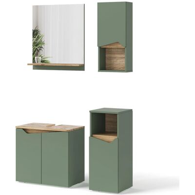 Ensemble de Meubles de Salle de Bain Vicco - Vert Artisan, 4 Pièces - Publicité Ensemble de Meubles de Salle de Bain Vicco - Vert Artisan, 4 Pièces - Publicité