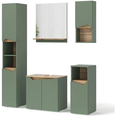 Vicco - Ensemble de meubles de salle de bain Marelle, Vert/Artisan - Ensemble de meubles de bain - Publicité Vicco - Ensemble de meubles de salle de bain Marelle, Vert/Artisan - Ensemble de meubles de bain - Publicité