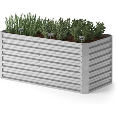 OK-Living Bac à Plantes Argent - 180 x 90 cm - Publicité OK-Living Bac à Plantes Argent - 180 x 90 cm - Publicité