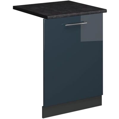Vichy Fame-Line - Dunkelblau Hochglanz/Anthrazit Küchenpaneel - 60 cm Vichy Fame-Line - Dunkelblau Hochglanz/Anthrazit Küchenpaneel - 60 cm