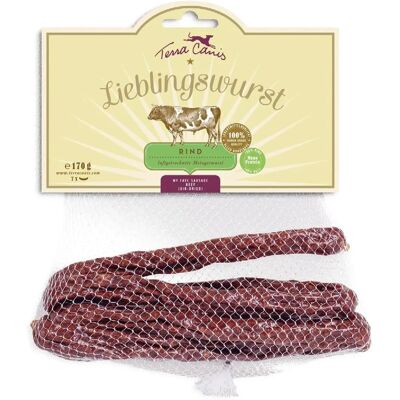 Terra Canis Lieblingswurst Collation pour chiens - Bœuf, 3x170g Terra Canis Lieblingswurst Collation pour chiens - Bœuf, 3x170g
