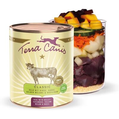 Terra Canis Modèle - Bœuf avec Millet, Concombre, Melon Jaune & Ail - Nourriture pour chien Terra Canis Modèle - Bœuf avec Millet, Concombre, Melon Jaune & Ail - Nourriture pour chien