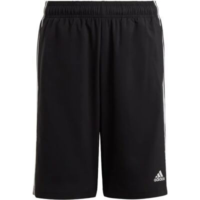 Shorts en tissu Essentials 3-Rayures pour enfants - Noir Shorts en tissu Essentials 3-Rayures pour enfants - Noir