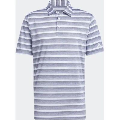 adidas Zweifarbiger Streifen-Golf-Polo - Grau - Golf Polo Shirt adidas Zweifarbiger Streifen-Golf-Polo - Grau - Golf Polo Shirt