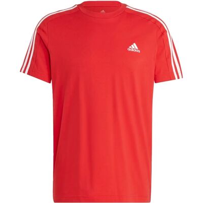 adidas Enkel jersey 3-Stripes T-Shirt - Herr - Röd adidas Enkel jersey 3-Stripes T-Shirt - Herr - Röd