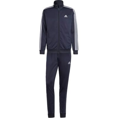 adidas Basic 3-Streep Tricot Trainingspak - Heren - Blauw adidas Basic 3-Streep Tricot Trainingspak - Heren - Blauw