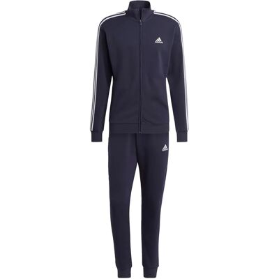 adidas Basic 3-Strepen French Terry Tracksuit - Heren - Blauw adidas Basic 3-Strepen French Terry Tracksuit - Heren - Blauw