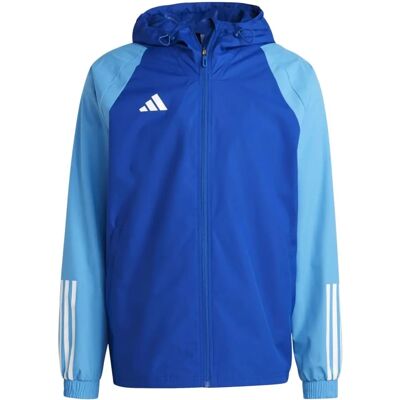 Kurtka do konkurencji Tiro 23 All-Weather adidas - Niebieska Kurtka do konkurencji Tiro 23 All-Weather adidas - Niebieska