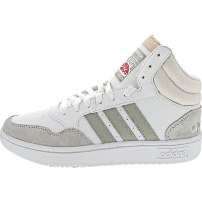 Adidas - HOOPS 3 MID - Cloud White - Leather - Sneaker - Publicité Adidas - HOOPS 3 MID - Cloud White - Leather - Sneaker - Publicité