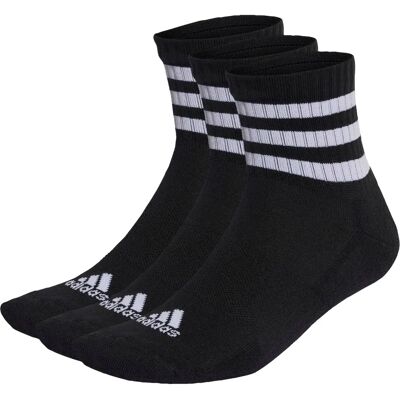adidas 3S C Spw Mid Pack of 3 Noir/Blanc - Chaussettes adidas 3S C Spw Mid Pack of 3 Noir/Blanc - Chaussettes