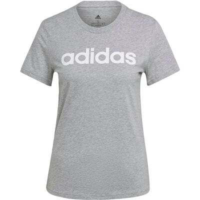 adidas HL2053 Slim Logo T-Shirt - Vrouw - Grijs adidas HL2053 Slim Logo T-Shirt - Vrouw - Grijs