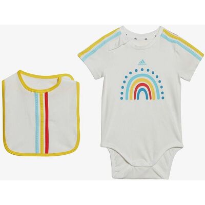 Set Regalo adidas per Bambini - Body con Bavaglio - Bianco Set Regalo adidas per Bambini - Body con Bavaglio - Bianco