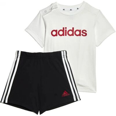 Conjunto de camiseta e shorts em algodão orgânico adidas Kids Essentials Lineage - Branco Conjunto de camiseta e shorts em algodão orgânico adidas Kids Essentials Lineage - Branco