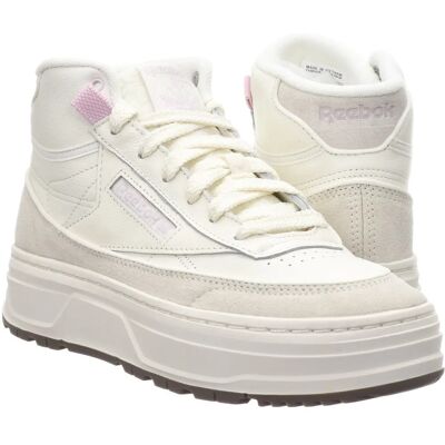 Reebok - CLUB C GEO MID GV7034 - Kremowy - Kobiety - Buty Reebok - CLUB C GEO MID GV7034 - Kremowy - Kobiety - Buty