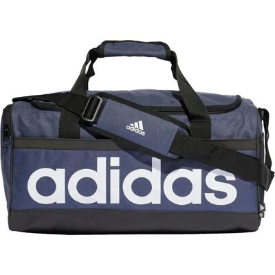 Adidas Essentials Linear Duffelbag M - marine/noir/blanc - Publicité Adidas Essentials Linear Duffelbag M - marine/noir/blanc - Publicité