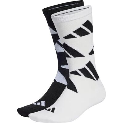 adidas AEROREADY Crew Logo Chaussettes - 2 Paires - Blanc adidas AEROREADY Crew Logo Chaussettes - 2 Paires - Blanc
