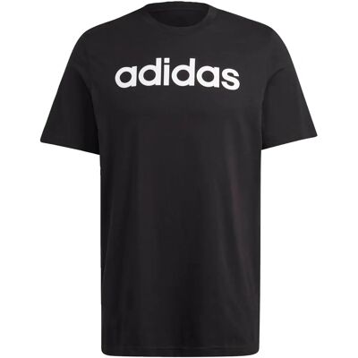 adidas Herren Schwarzes Baumwoll-T-Shirt - Regelmäßige Passform adidas Herren Schwarzes Baumwoll-T-Shirt - Regelmäßige Passform