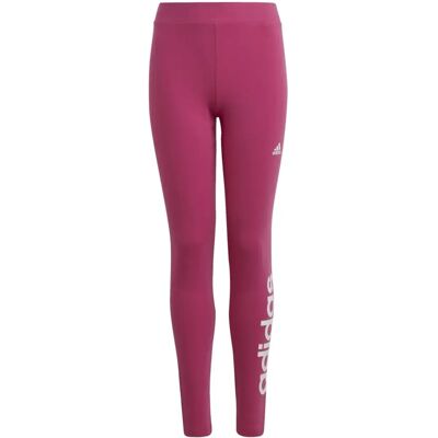 Różowe Legginsy Dziecięce Adidas - Logo Liniowe - Leggings Różowe Legginsy Dziecięce Adidas - Logo Liniowe - Leggings