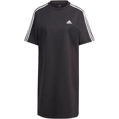 svart adidas boyfriend-klänning med 3 Stripes och logo svart adidas boyfriend-klänning med 3 Stripes och logo