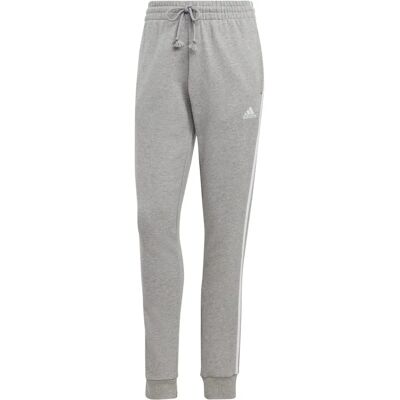 adidas Modell 3-Streifen French Terry Cuffed Joggers - Damen - Grau adidas Modell 3-Streifen French Terry Cuffed Joggers - Damen - Grau